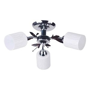 Lustra, Crom/Alb, 60 W, 3 x E27 •  Malva