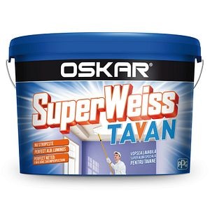 Vopsea lavabila Oskar Superweiss, alb, 2.5 L, Interior