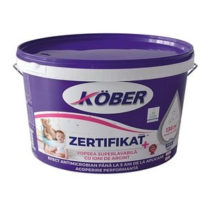 Vopsea lavabila Kober Zertifikat, alb, 8.5 L, Interior