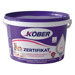 Vopsea lavabila Kober Zertifikat, alb, 3 L, Interior