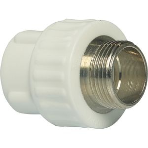 Raccord, 32 mm x 3/4'' FI, polipropilena, alb