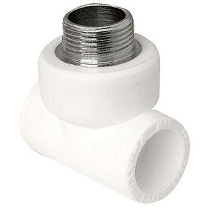 Teu, 32 mm x 1" FE, polipropilena, alb