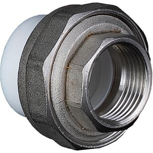 Olandez cu filet metalic interior, 40 mm x 1/4'' FI, polipropilena, alb