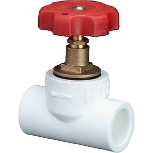 Robinet trecere cu sertar, 32 mm x 1'', polipropilena, alb