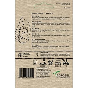 Morcovi Nantes Bio 2.5G Plic