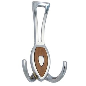 Cuier metalic 3 carlige stejar