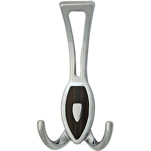 Cuier perete, 3 agatatori, metal, argintiu