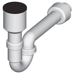 Sifon pisoar cu evacuare verticala LIV 196030, polipropilena, D 40mm, alb
