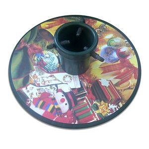 Suport pentru brad, D34 cm, design Craciun, plastic, multicolor