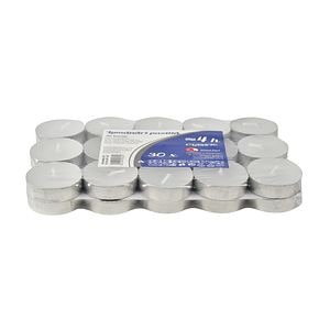 Set lumanari tip pastila pentru decor interior, alb, 30 bucati