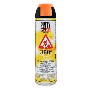 Vopsea spray marcaj fluorescent portocaliu, 500 ml • Pintyplus Tech