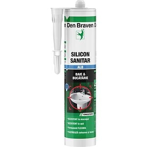 Silicon sanitar DEN BRAVEN DIY Baie & bucatarie, alb, 280 ml