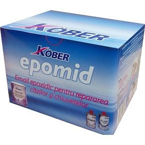 Vopsea pentru cazi si chiuvete, interior, culoare alb, 0.375 L • Kober
