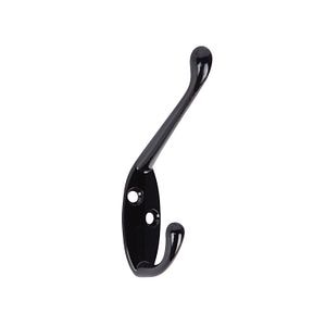 Cuier metalic doua carlige, negru