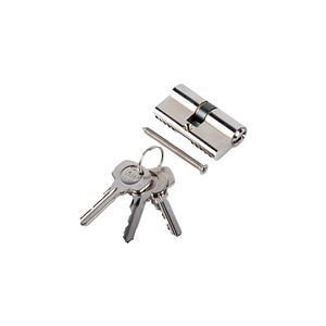 Cilindru siguranta, alama, finisaj nichelat, 3 chei cu frezare, 30 x 30 mm • Yale