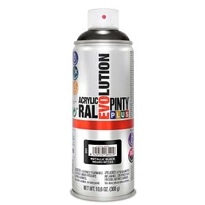 Vopsea spray, negru metalizat, 400 ml • Pintyplus Evolution