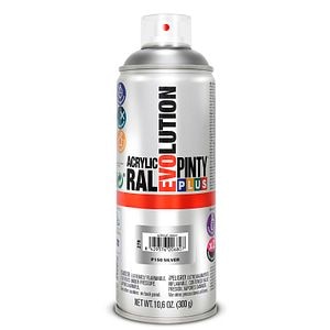Vopsea spray, acrilica argintiu p150, 400 ml • Pintyplus Evolution