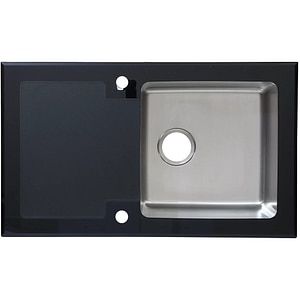 Chiuveta bucatarie COOKE & LEWIS Christianna, 1 cuva, picurator reversibil, otel inoxidabil, negru
