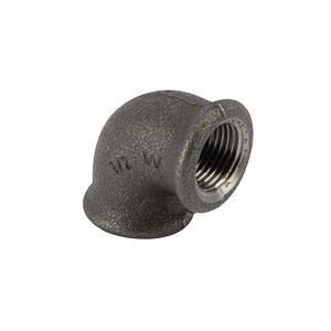 Cot fonta maleabila, negru, 90 grade, racord 1/2, filet interior