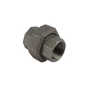 Olandez drept fonta maleabila, negru, racord 1, filet interior