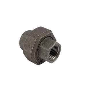 Olandez drept fonta maleabila, negru, racord 1/2, filet interior