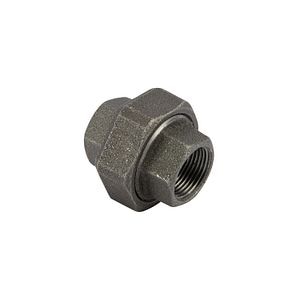 Olandez drept fonta maleabila, negru, racord 3/4, filet interior