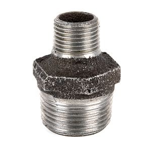 Niplu redus negru, racord 1 x 1/2