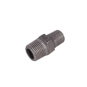Niplu redus negru, racord 1/2 x 3/8