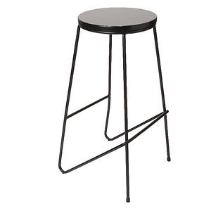 Scaun bar GOODHOME Maloux, metal, 40 x 40 x 71 cm, negru