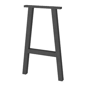 Picior pentru blat bucatarie GOODHOME Nantua, 54.5 x 89 cm, sarcina maxima 120 kg, otel, negru