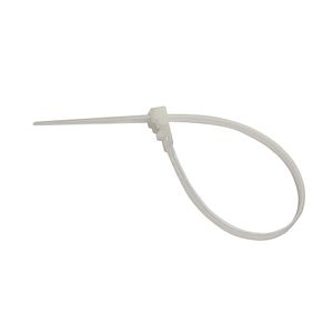 Colier reutilizabil, alb, 250 x 7 x 6 mm, 50 bucati  Strohm