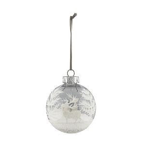 Glob de Craciun Decor Padure, 8 cm, transparent