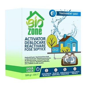 Activator deblocare reactivare fosa septica, 500 g • Biozone