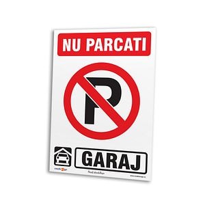Indicator Nu Parcati Garaj 20 x 30cm