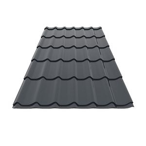 Tigla metalica, Gri, RAL 7016, 0,4 mm x 185 x 120 cm, lucios, 2,22 mp  Bravo 