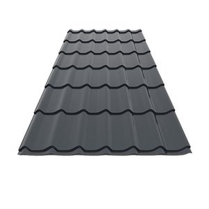Tigla metalica, Gri, RAL 7016, 0,4 mm x 220 x 120 cm, classic, 2,64 mp  Bravo 
