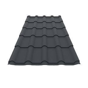 Tigla metalica, Gri, RAL 7016, 0,5 mm x 189 x 118,5 cm, structurat, 2,24 mp  Bravo 