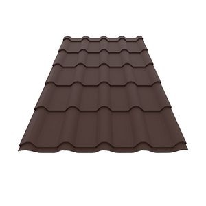 Tigla metalica, Maro, RAL 8017, 0,5 mm x 189 x 118,5 cm, 2,24 mp  Bravo Structurat