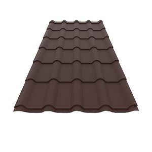 Tigla metalica, Maro, RAL 8017, 0,5 mm x 224 x 118,5 cm, 2,654 mp  Bravo Mediteran