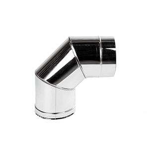 Cot cazan peleti ROFORTIS 53612, 90 grade, 80mm, inox