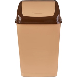 Cos de gunoi batant Plastina FANTASY, 32l, plastic, maro