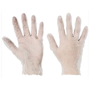 Manusi din vinyl pudrate, marimea 10, transparente