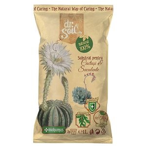 Substrat natural pentru cactusi si suculente, 1 L • Dr. Soil
