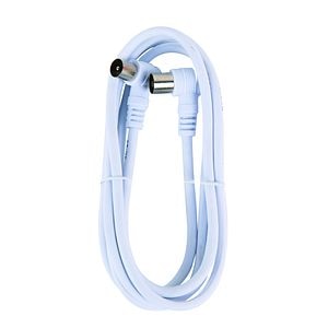 Cablu TV coaxial, mufat 90 grade, tata - mama, dublu ecranat, 1.5 m  Goobay