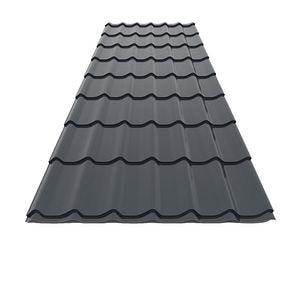 Tigla metalica, Gri, RAL 7016, 0,4 mm x 290 x 120 cm, 3,48 mp  Bravo Lucios