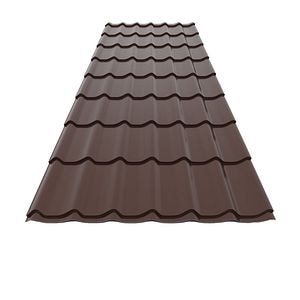Tigla metalica, Maro, RAL 8017, 0,4 mm x 290 x 120 cm, lucios, 3,48 mp  Bravo 