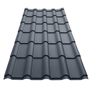 Tigla metalica, Gri, RAL 7016, 0,5 mm x 294 x 118,5 cm, structurat, 3,48 mp • Bravo 