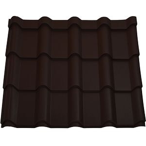 Tigla metalica, Maro, RAL 8019, 0,5 mm x 294 x 118,5 cm, structurat, 3,48 mp • Bravo 
