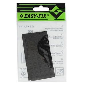 Bumpon autoadeziv 8x2.4mm negru 100