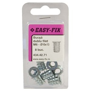 Bucsa zinc dublu filet m 6 10x13 8buc